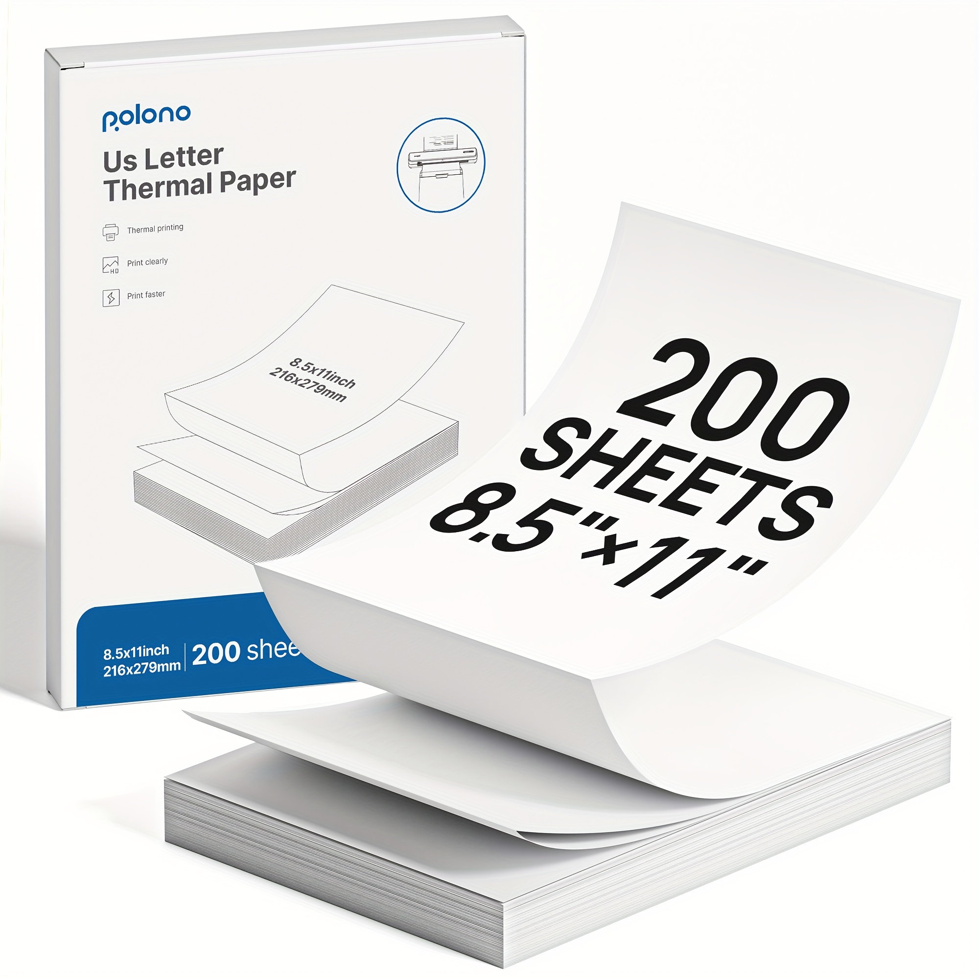 100 Sheets/200 Sheets A4 Thermal Printer Paper - Quick-dry, Fan-folded, White, Ideal For D810b Printers, Perfect For Copying & Printing, Copying Paper | White Paper | Durable Paper