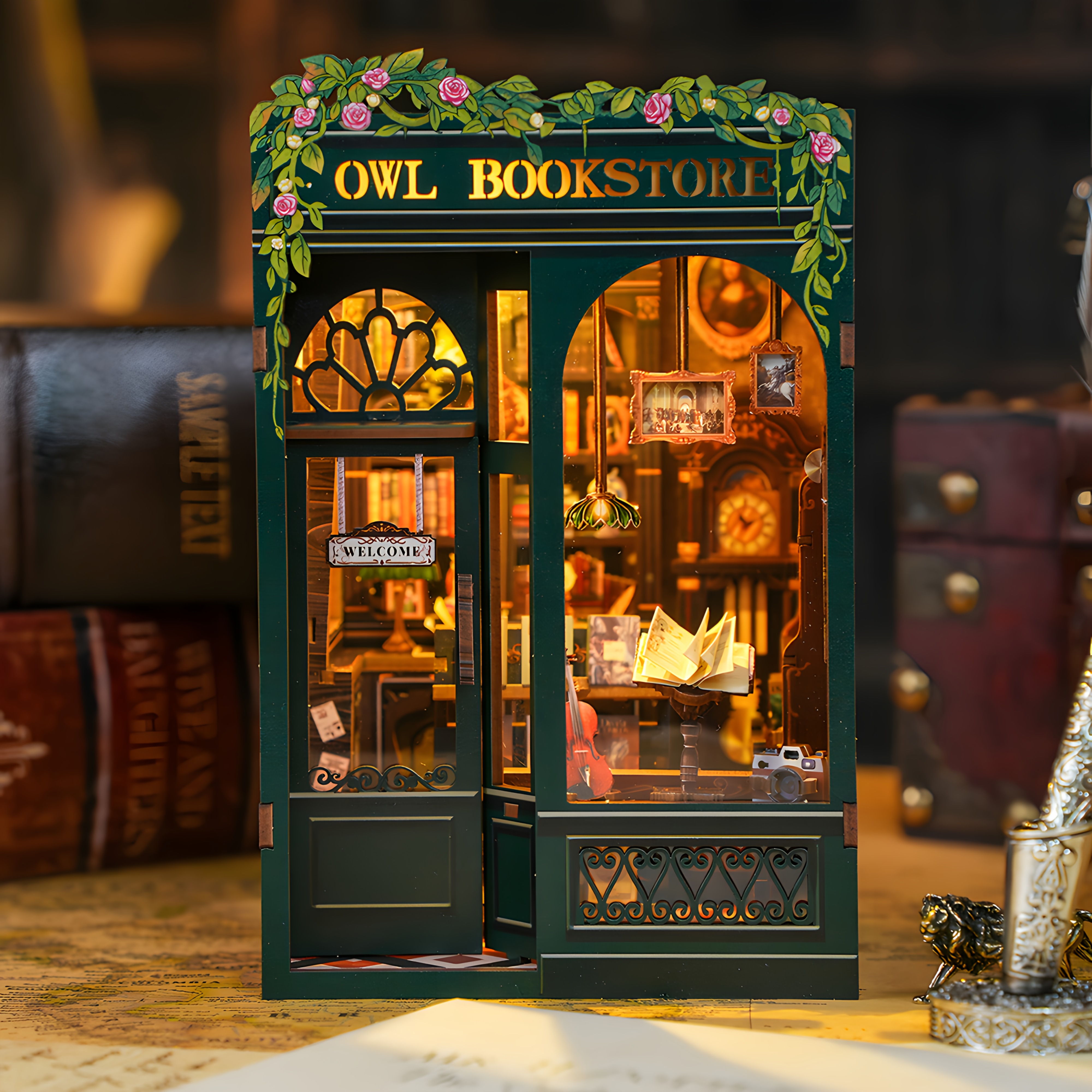 fantasy temalı 3d kitap köşesi 3d ahşap puzzle kitaplık - Temu Austria