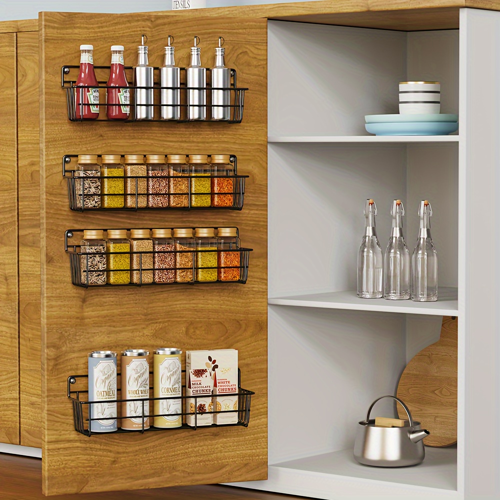 ASTOTSELL Portaspezie da cucina – 3 ripiani organizer per condimenti, supporto portaspezie per armadio da cucina, dispensa, armadio, piano di lavoro