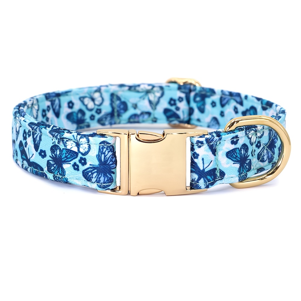 Adjustable Dog ID Collar Flower Pet Necklace