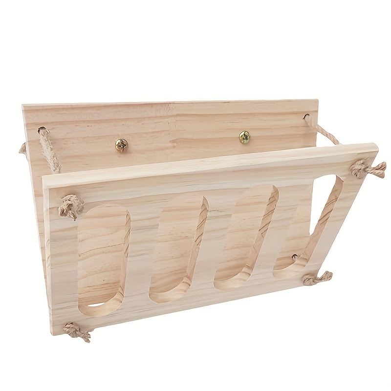 TEMU Râtelier en bois pour la distribution de foin aux lapins, multifonctionnelle pour petits animaux, facile à installer. Râtelier pour lapins,