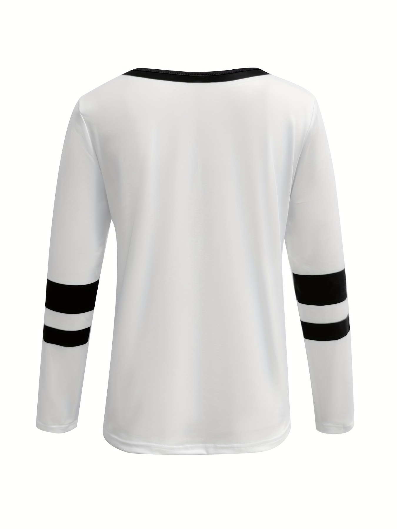 womens   and   block v neck long sleeve t shirt with zipper  l casual yet elegant   spring and fall casual wear   tee zipper   Product details 8