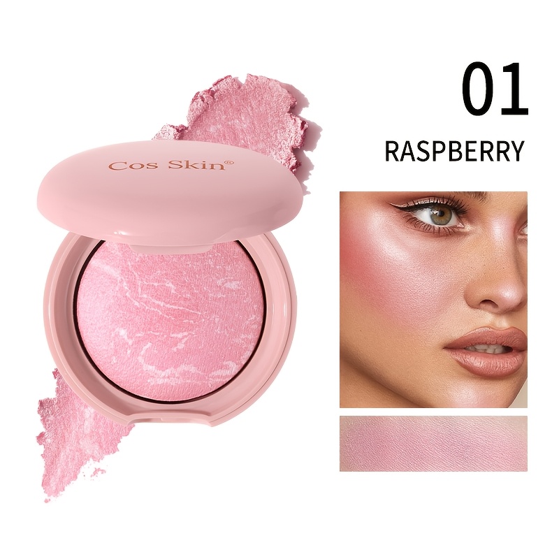 Image of Three-color Gradient Blush Suitable For Types - Hydrating Watery Powder With Lightweight Buildable Color, , Compact For -the- Touch, Ethically Daily Wear, Parties, Travel (/)