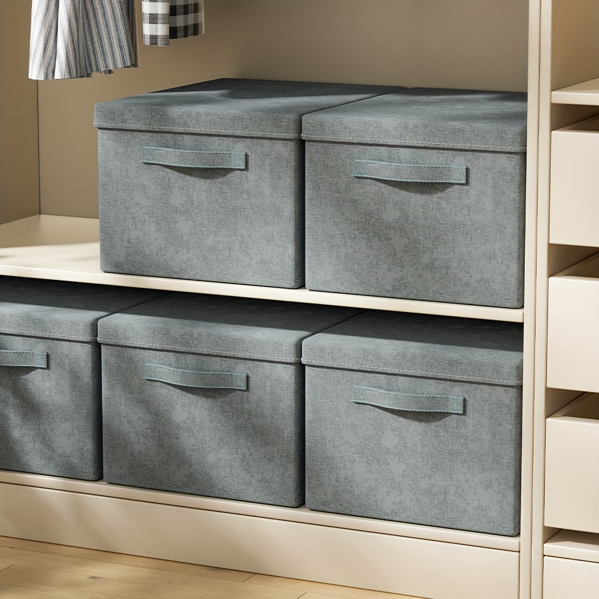 item picture large capacity collapsible fabric storage box with lid wardrobe organiser suitable for home organisation boxes and containers storage boxes with lids for home organisation under bed storage