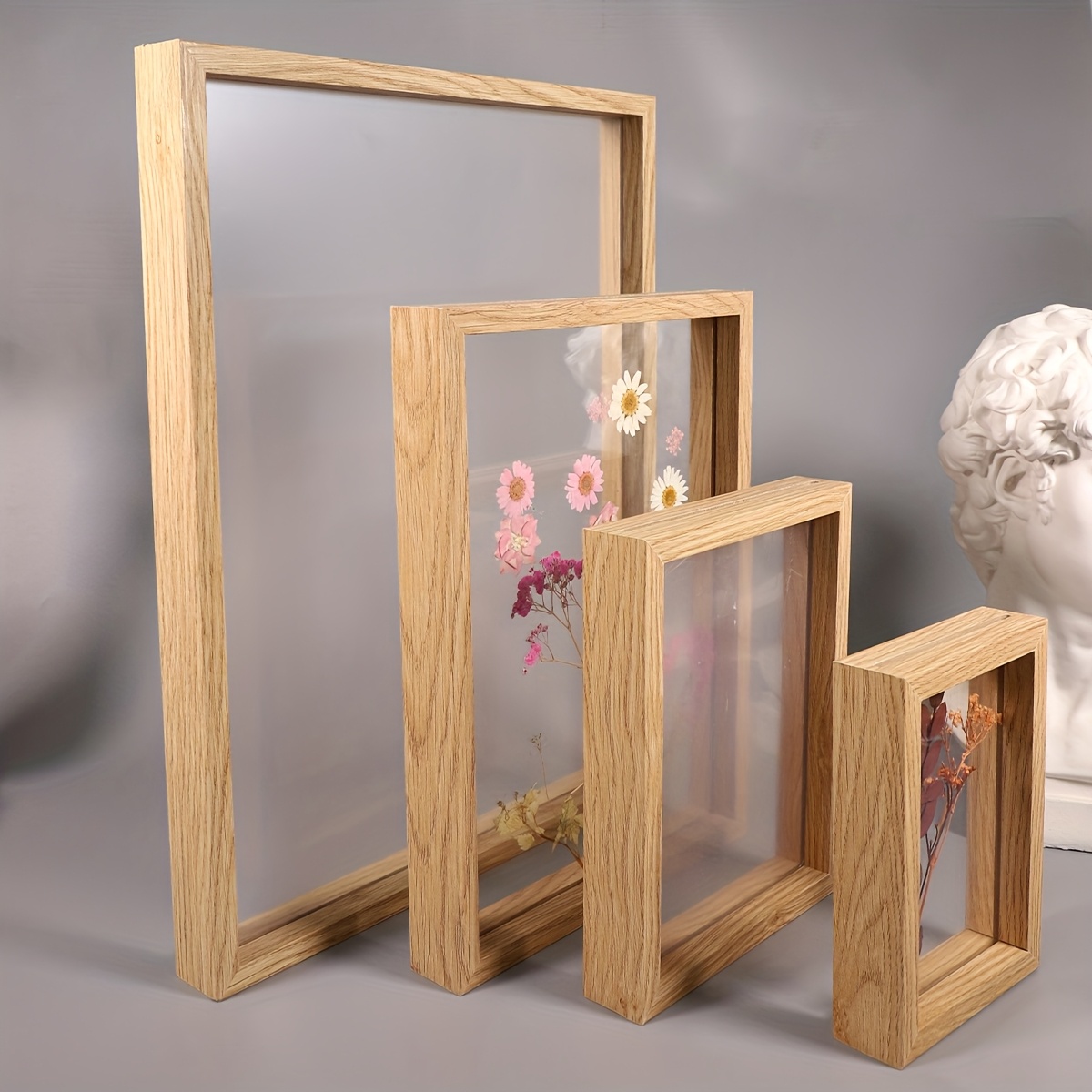 1pc of   12x16in     30 5x40 7  double film clip decorative photo frame suitable for poster painting or dried flowers for decoration 0
