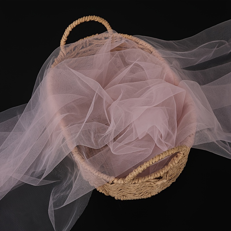1.5m Wide/1yd Long Transparent Soft Mesh, Accompanied Gift Gauze, Used For Shooting Background Fabrics, Curtains, Handmade Diy Bed Curtains, Etc