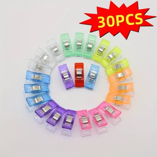 30 50 100 stainless steel spring clips assorted colors heavy duty fabric clips multi purpose for crafting suitable for sewing quilting scrapbooking gift making ideal for diy projects bookbinding and fabric organization