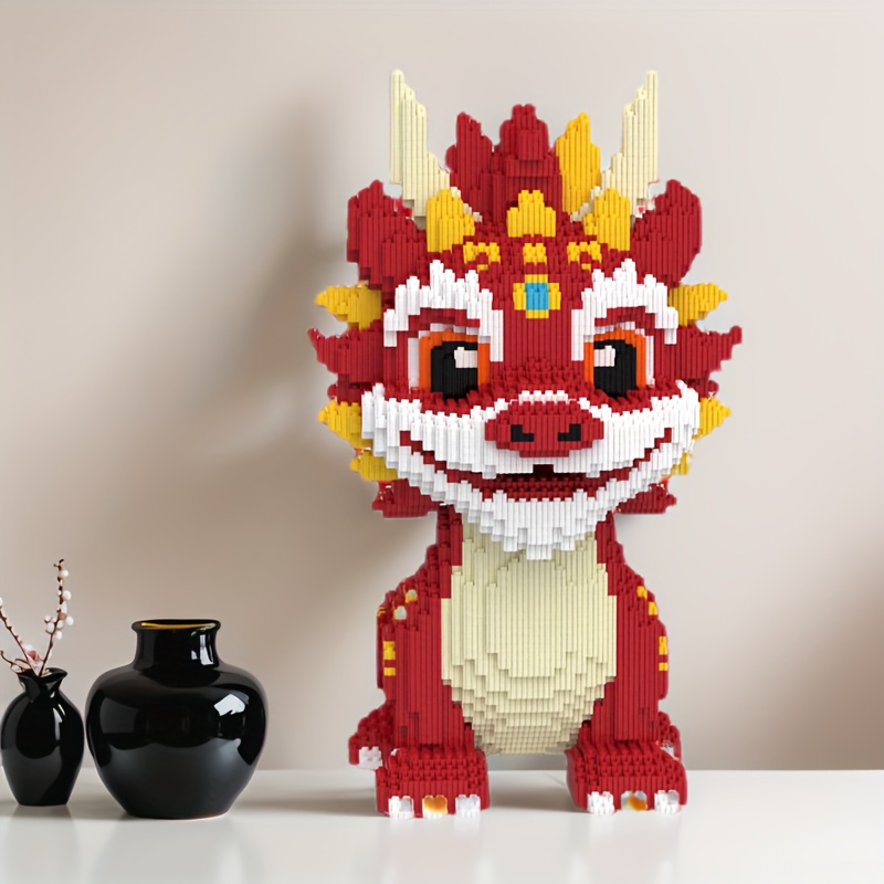 1050pcs Flame Dragon Assembly Block Model Set