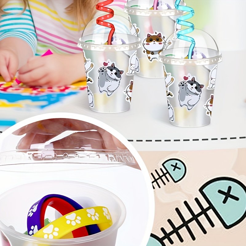 

182 Pcs Cat Party Favors, Cat Theme Blowers Cat Ears Headbands Cat Birthday Bracelets Stamps Keychains Figurines Toys Stickers For Boys Girls Cat Party Goodie Bag Stuffers Pet Supplies