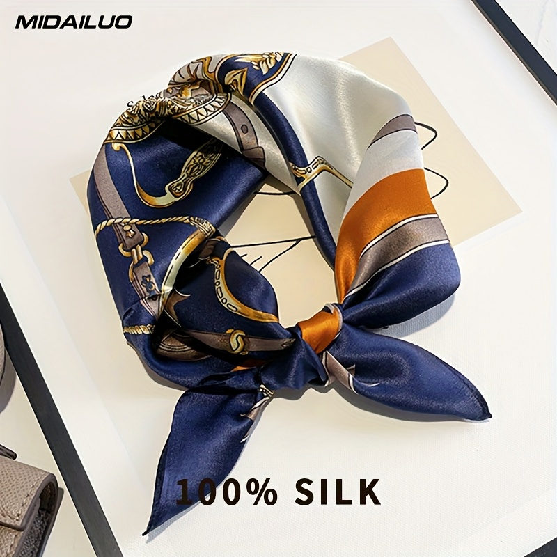 Elegant 100% , 20.87x20.87 Inches, Breathable Square Headscarf With Ornate Patterns, Fashion Accessory For Men, Hand Wash Or , Non-stretch Woven Fabric