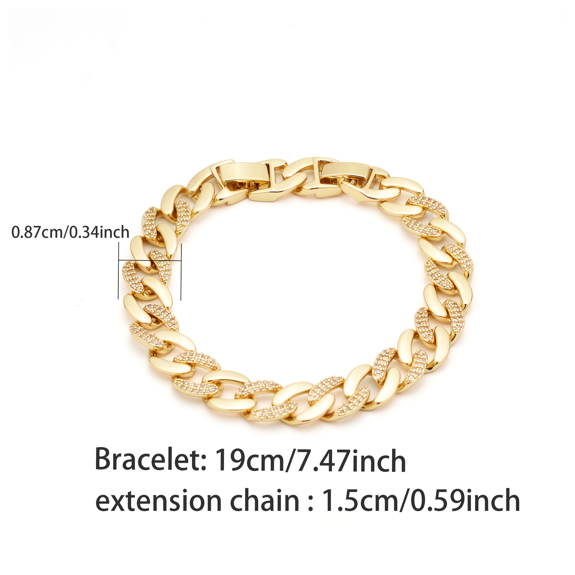 Light Luxury Elegant Figaro Cuban Chain Bracelet, Unisex Gift