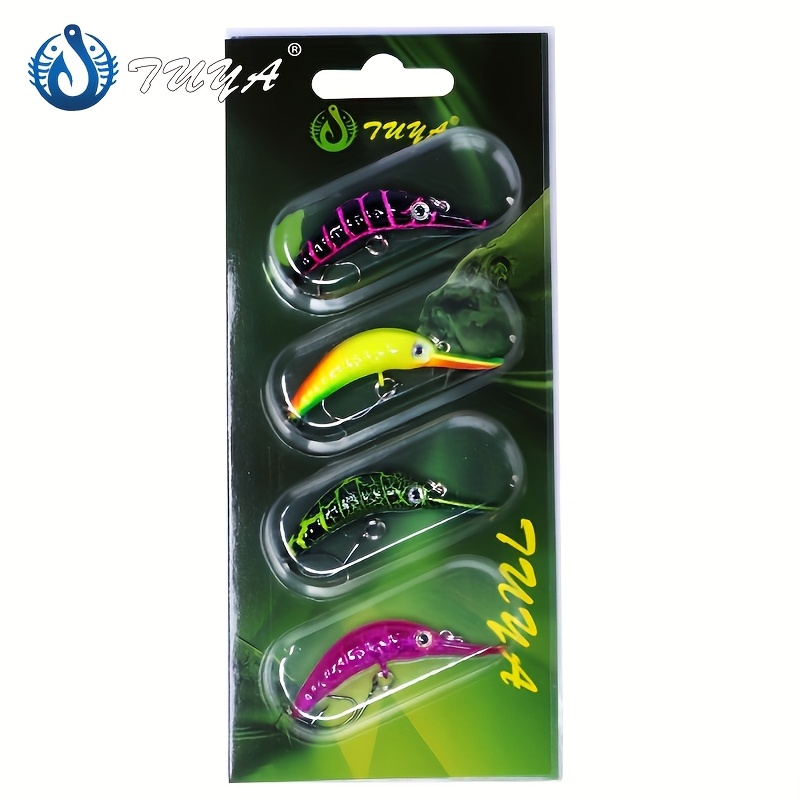 

4pcs Appât pour Poisson, 2.6g Ver de Riz en Micro- Fat Rock Appât en Plastique Dur Appât pour Poisson Appât