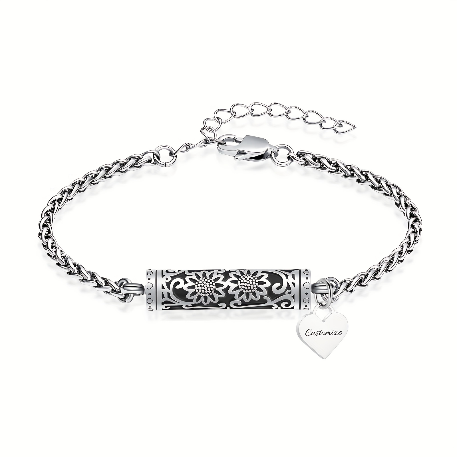 Sunflower Urn Bracelet for Pet Cremation Jewelry