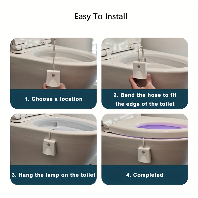 toilet night light led toilet light with motion sensor 7 color rgb changing   usb rechargeable bathroom night lamp for safe     Product details 3