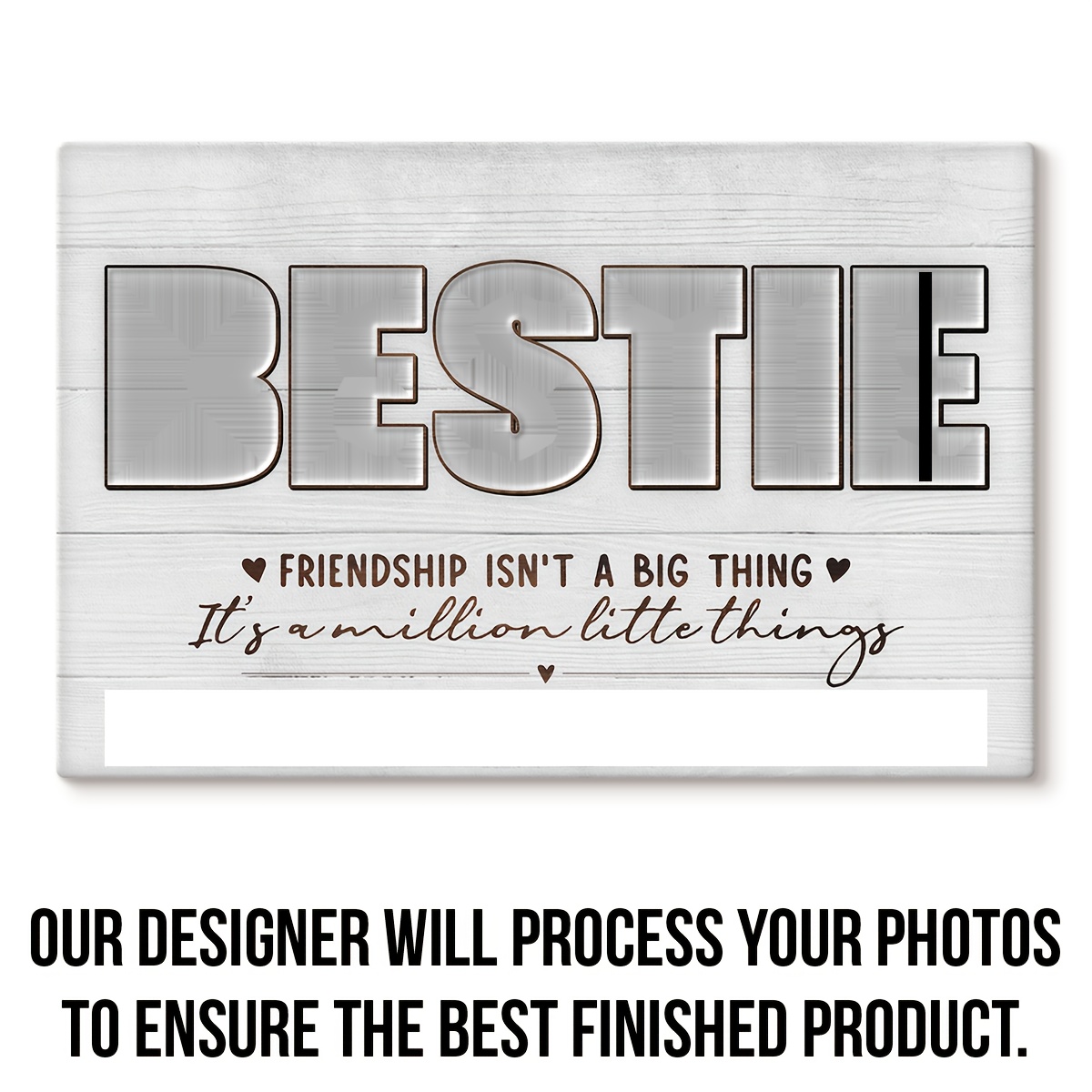 TEMU Création Personnalisée | Impression sur Toile de Collage Meilleure Personnalisée - Art d' Personnalisé avec Photos Téléchargées, Cadre en Bois,