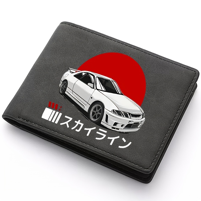TEMU Youth Wallet With Small Car Pattern Print, Multi-card Slot Wallet. Its Compact Size Allows For Of Cards, Making It Ideal For Business Trips And