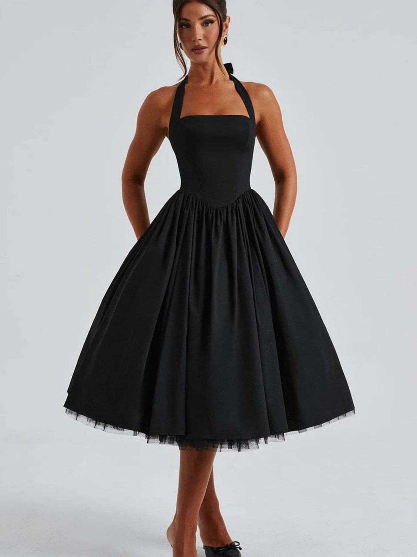womens black tutu dress Regular Fit Dress Shirt for Tall Women in Black 18 / Extra Tall / Black