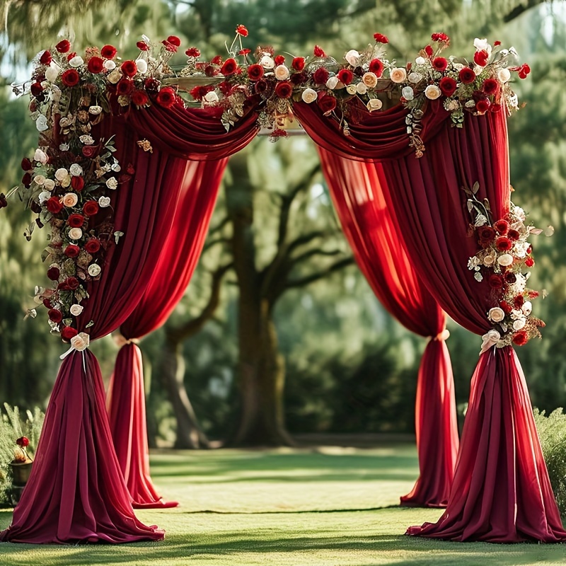 

Sheer Fabric Wedding Arch - 26.3ft, Ceremonies, Engagements & Receptions, Transparent Fabric, Gate Decoration