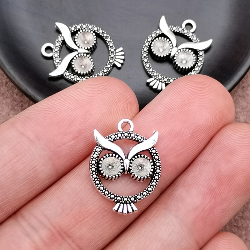 TEMU 17pcs Owl Charm Pendant, Bohemian Style Jewelry Accessories, Handmade Making Bracelet, Necklace, Earring Accessories 20*15mm