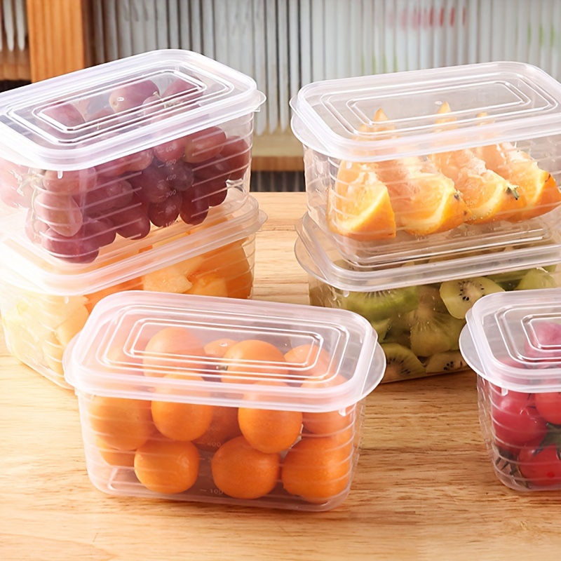 5 pcs clear plastic food storage containers   fridge organization and travel made of   pp material details 2