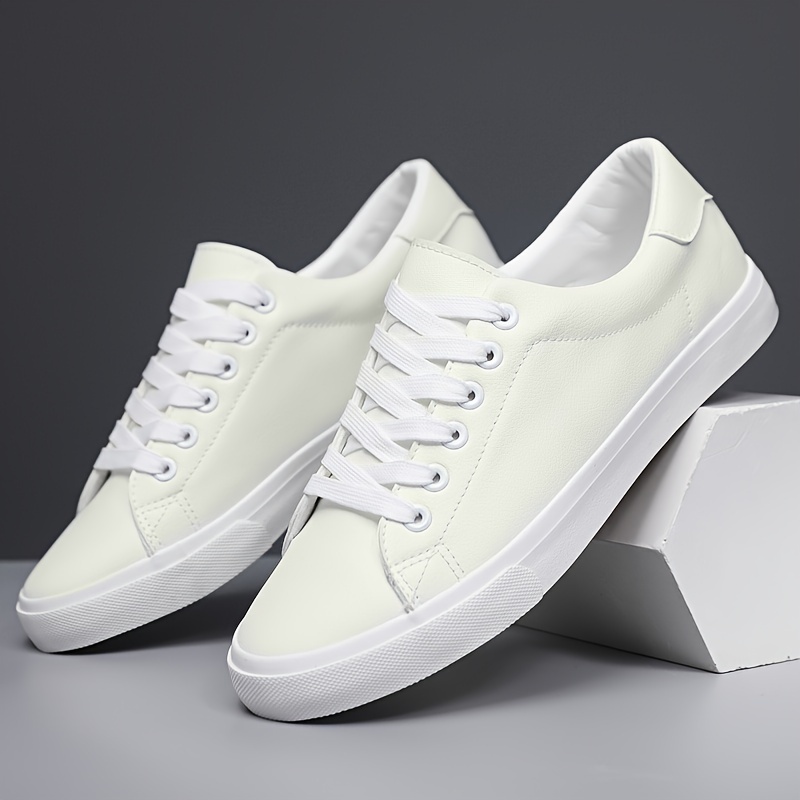 TEMU Sneakers, Comfortable Lace-up Casual Shoes, Sporty , Versatile Fashion, Black & White Options Available