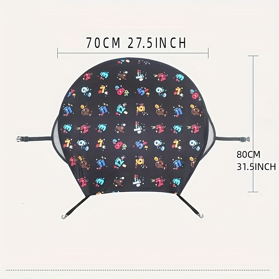 Stroller Sunshade Canopy with Colorful Confetti Pattern - Breathable Portable Extended UV Protection Umbrella, Lightweight & Durable for Outdoor Strolls, Ideal Holiday Gift, Stroller for, Travel Essential, Vibrant Print, Highquality Fabric, New Parents