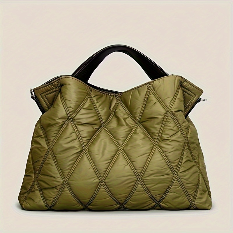 

Quilted Tote Bag - , Padded, And Spacious Shoulder Handbag , Multiple Compartments, And For -the-go