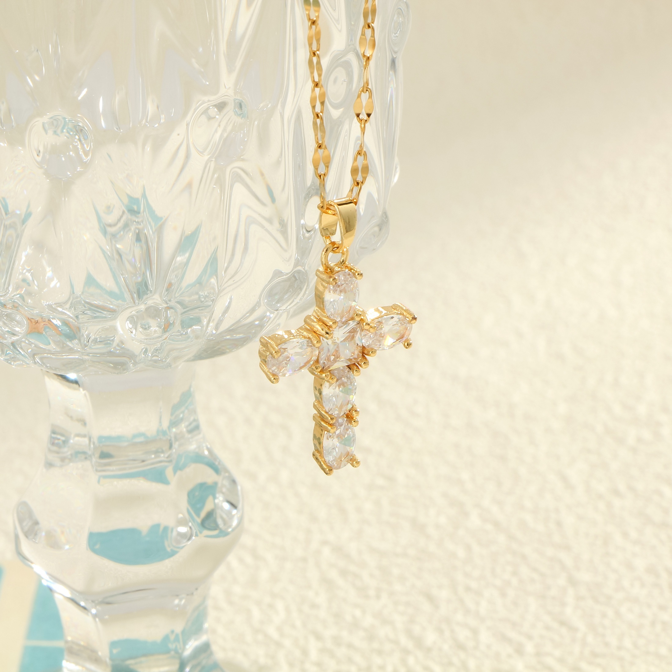 punk inspired classic cross pendant necklace: stainless - Temu United Kingdom