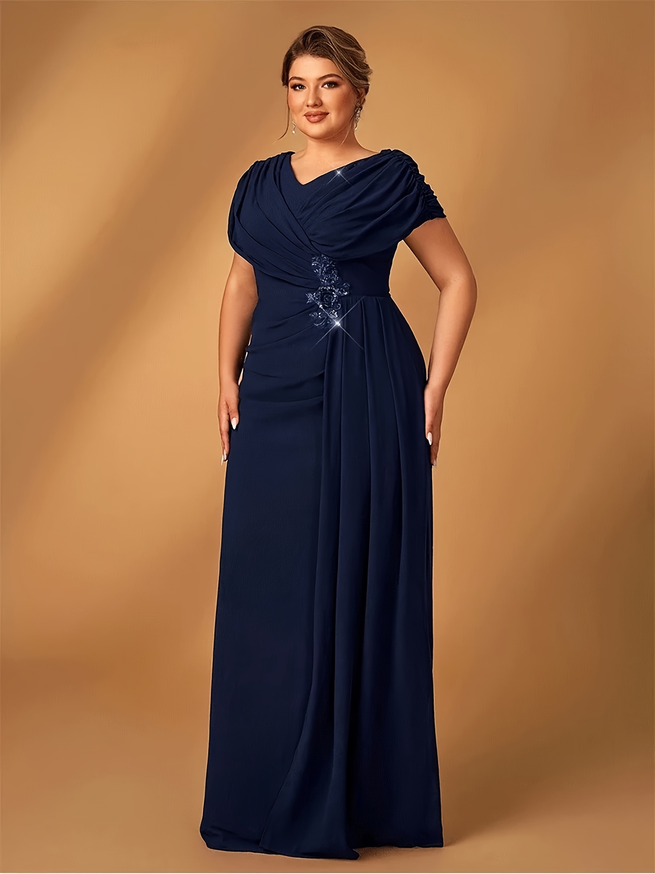 blue dress for wedding reception Blue Sequins Prom Gown,Floor length,Prom dress,wedding reception gown fg3096