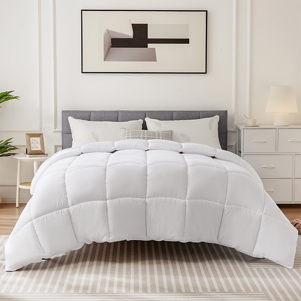 

Cooling Comforter, All Season Ultra-soft Fluffy Fiber Quilt, Luxury Breathable, Lightweight Bedding Comforters Suitable