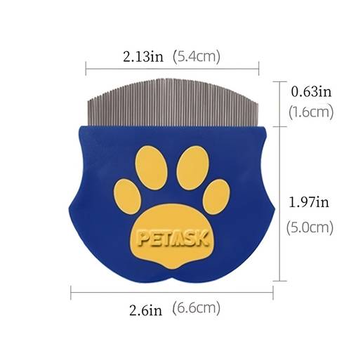Pet Facial Comb Small Face Comb Comb Needle Comb Round Head Curved Comb Flea Tail Cleaning Comb