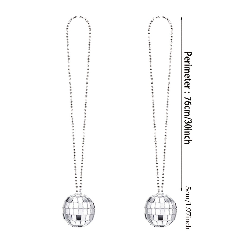 TEMU Car Rearview Mirror Ball Pendant Disco Reflective Sphere Infuses With A Cool Soul. With Its Exquisite Mirror Design, It Bright Light Under