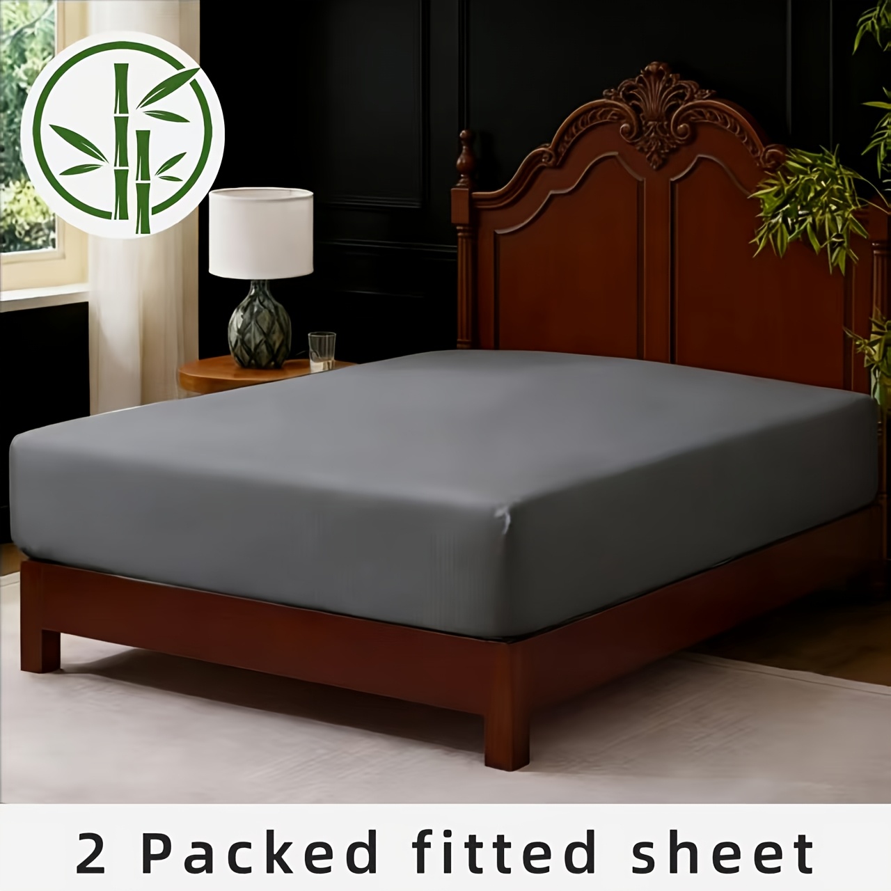 TEMU 2pcs Cooling Bamboo Viscose Mattress Protector Set, Soft Breathable, Machine Washable Deep