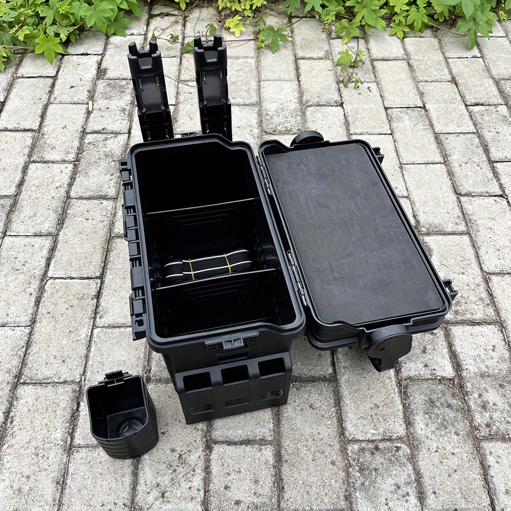 double layer portable fishing box set storage fishing gear