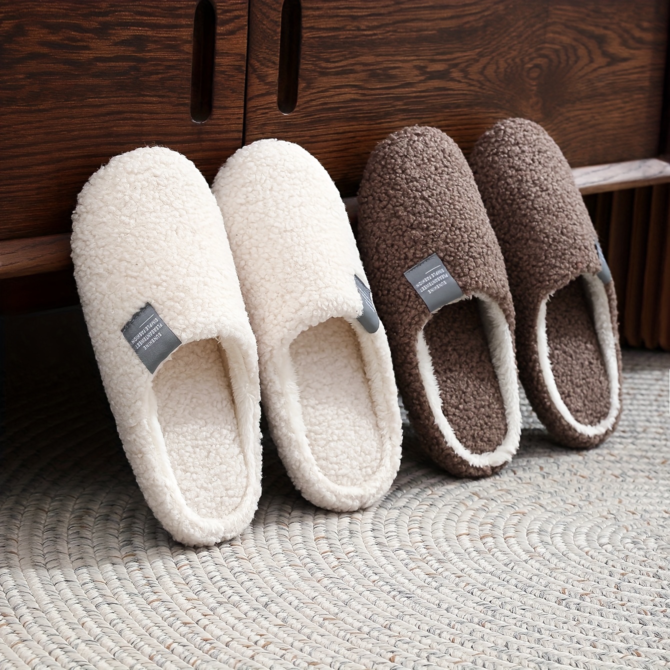 Womens Home Slippers Soled Lightweight Slippers