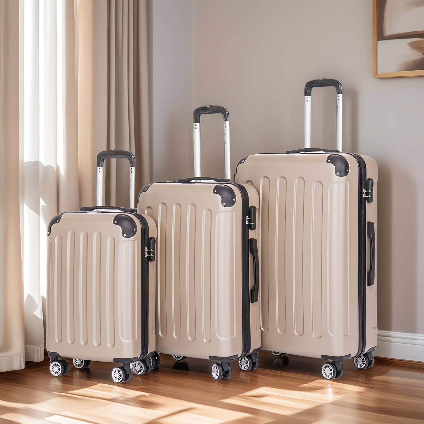 TEMU 20+24+28in 3rd Hard Shell Suitcase Travel Suitcase Trolley Luggage Set Travel Luggage Set