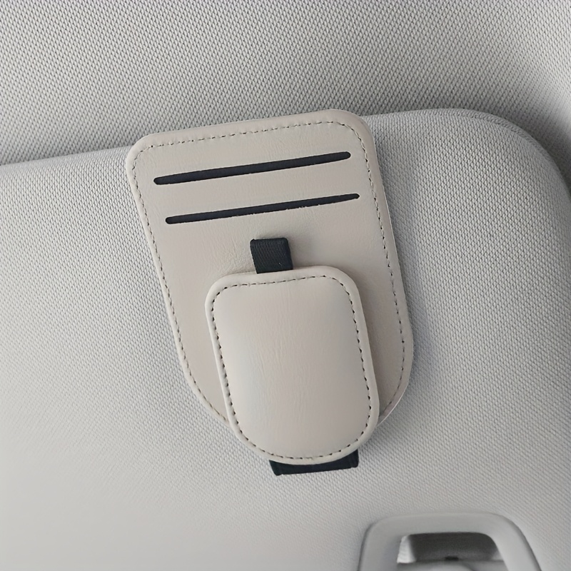 TEMU Hoogwaardige autobrilclip, multifunctionele zonneklepkaarthouder voor in de auto, opbergrek voor brillen in de auto, modieuze brillenclip
