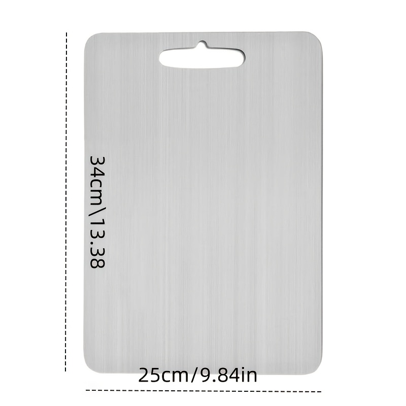TEMU Kitchen Titanium Metal Chopping Board, 2026 New Upgraded, Large/small Size Chopping Board, Double-sided Durable Metal Chopping Board, Suitable