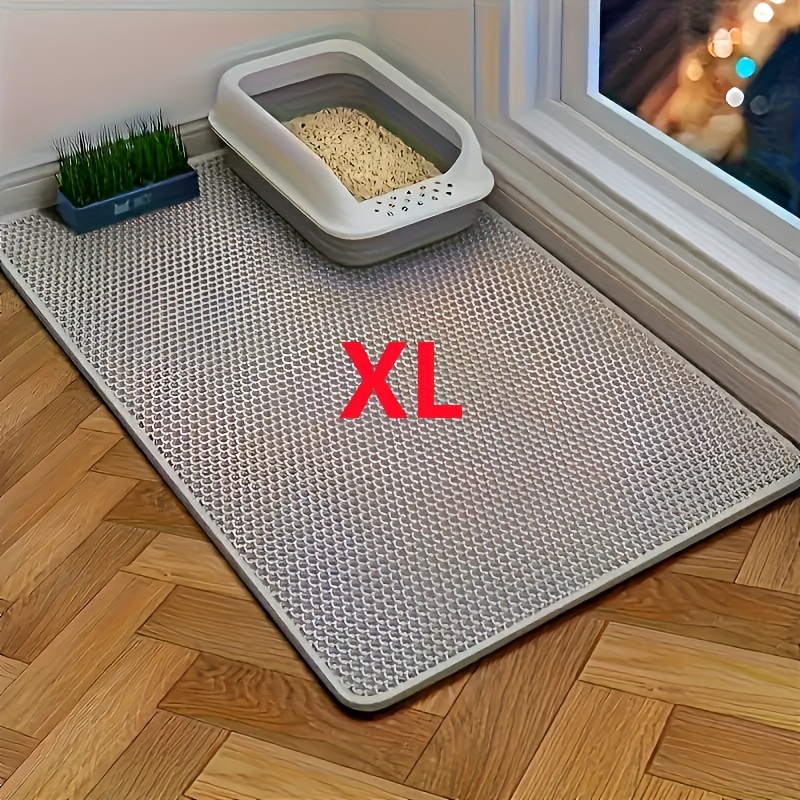 Temu – TEMU Large 23.6×35.4in Cat Litter Mat – Double-layer Eva Honeycomb, Non-slip &, Easy Clean, Fits Multi-cat Households & Large Litter Boxes
