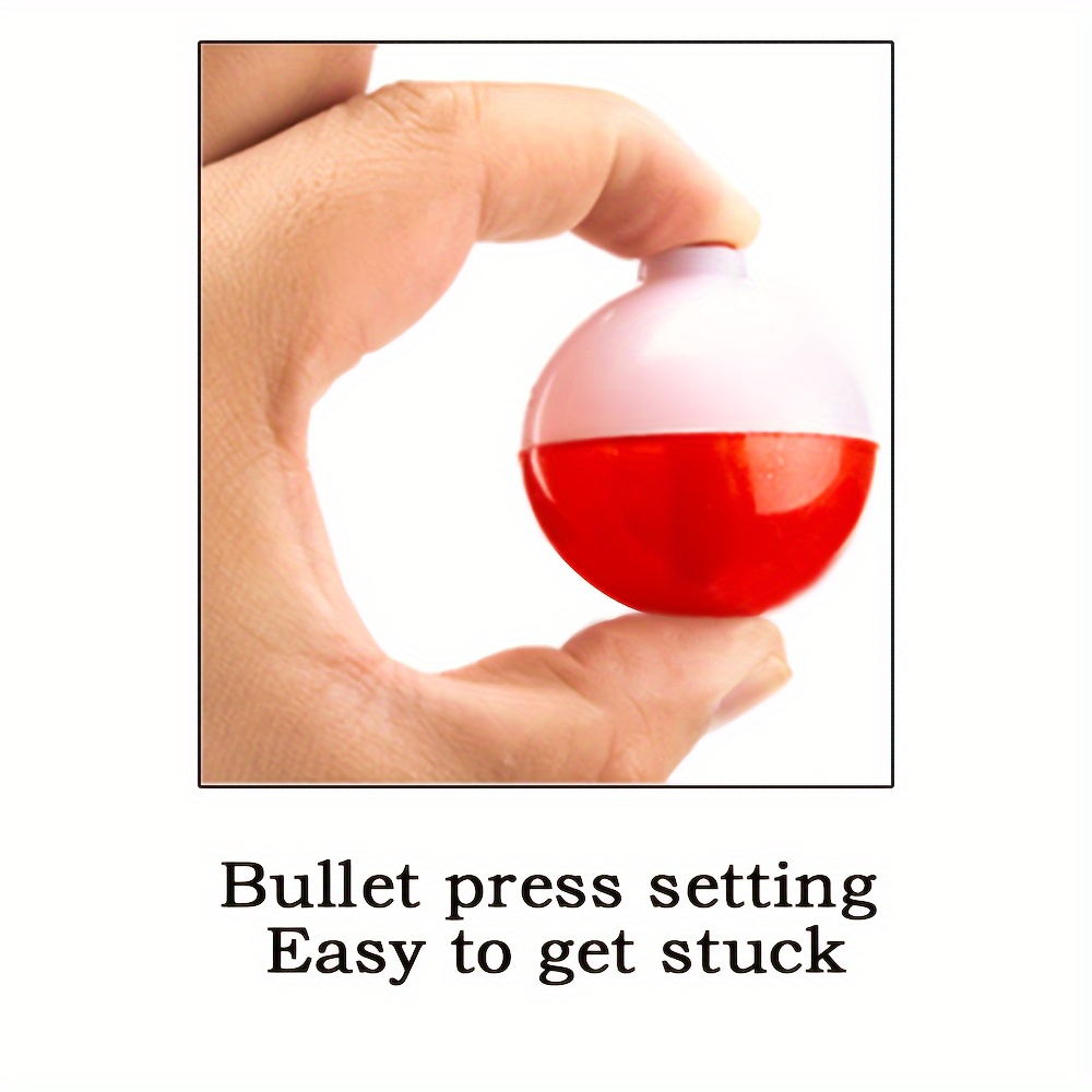 Red White Hard Fishing Floats Push Button Round Bobbers - Temu