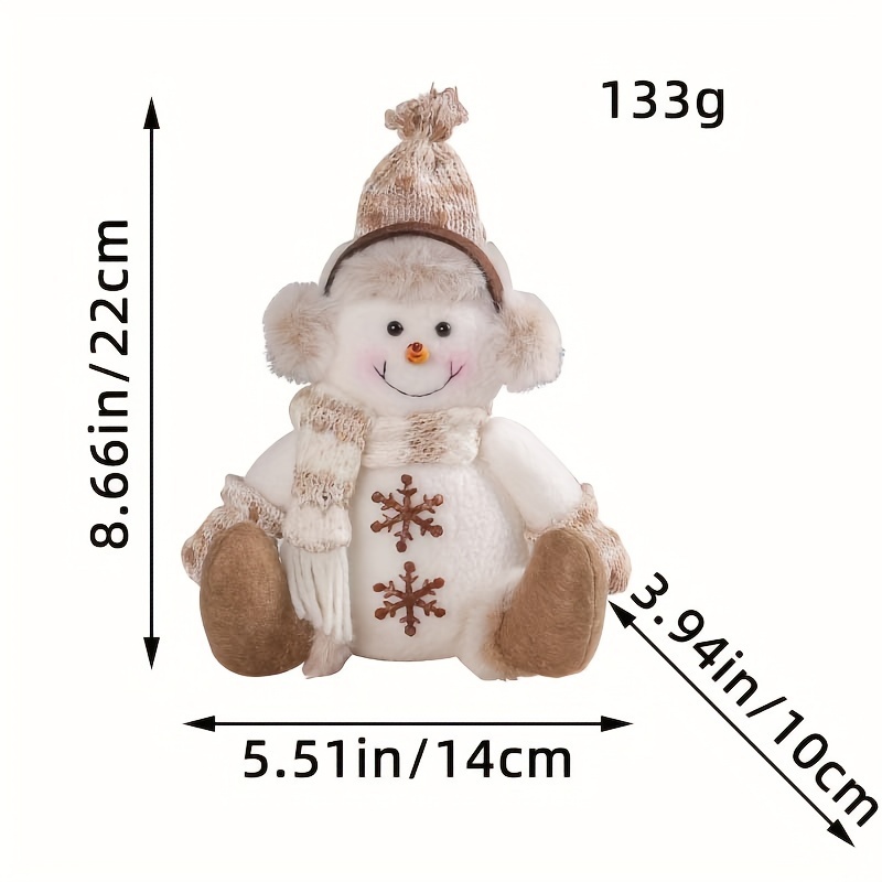 TEMU Festive Christmas Snowman Ornament: Short Legged, No Feather, No Power, Perfect For Party Decoration