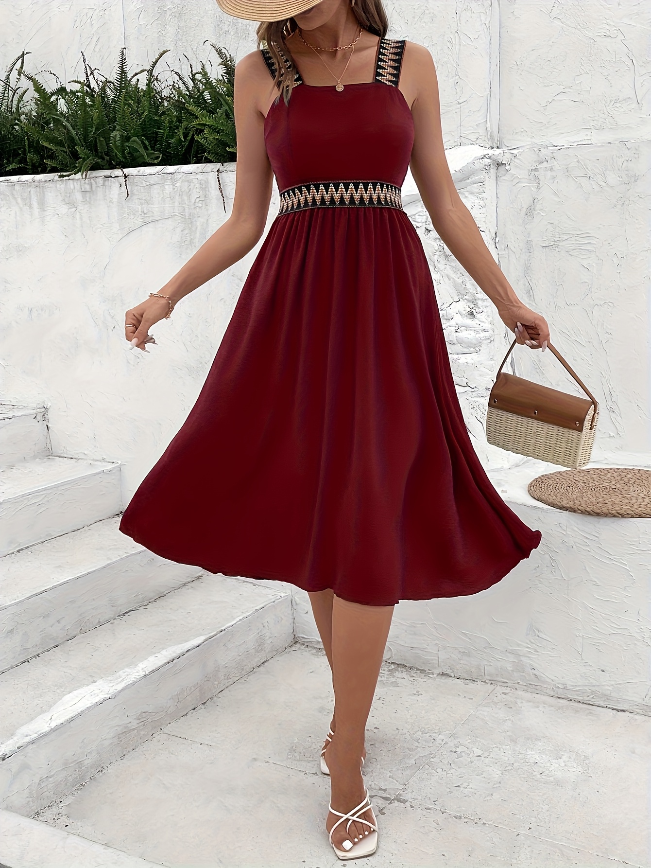 lulus convertible dress burgundy Witch Style Wide Brim Hat main image 0