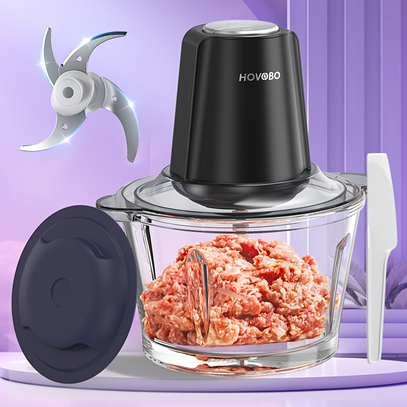 Food Processor, 350W Powerful Electric Meat Grinder Chopper With Bowls (8  Cup+8 Cup), Sets Blades Mini Meat Mincer For Home Kitchen Use Vegetable,
