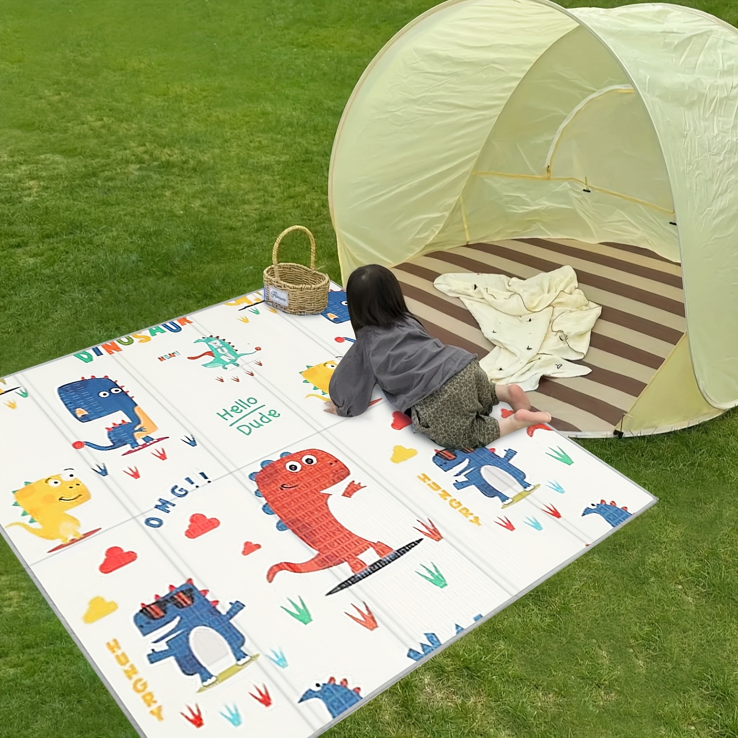 baby kids playmat adorable deer design xpe foam foldable Temu