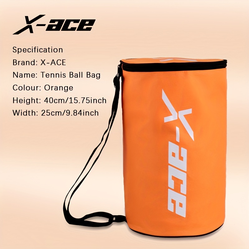 X- Ball Bag, Capacity For 60pcs Tennis Balls, Portable Tennis Ball Basket, Pickleball Carrying Storage Bag
