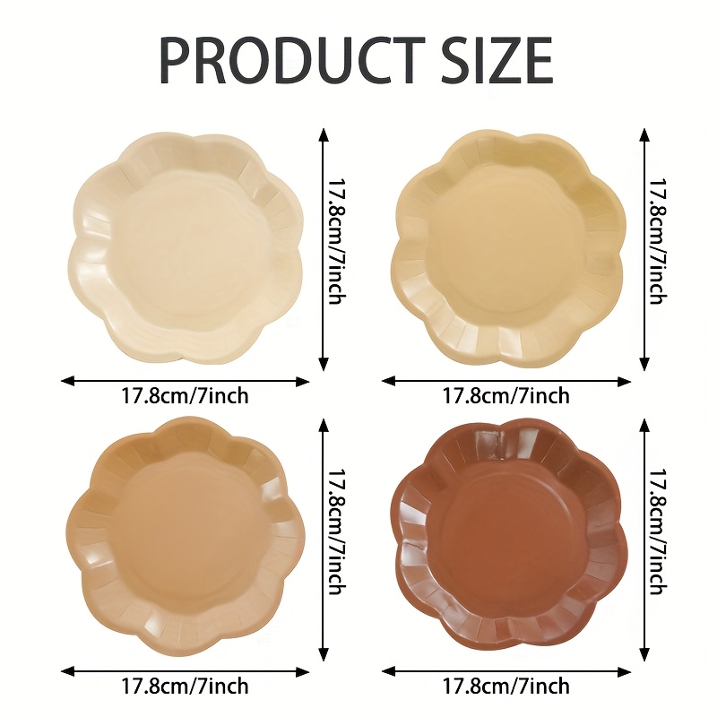 40pcs Solid Color Four-Color Plate Party Decorations And Supplies, Suitable  for Family Graduations, Weddings, Party Decorations, Party Decorations