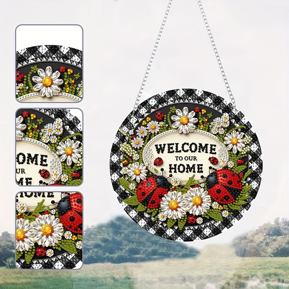 

Ladybug & Daisy Spring Series 5d Diamond Painting Kit For Beginners - Diy Full Drill Rhinestone Art Set, Pvc Craft Supplies, Wall Decor For Bedroom And Living Room