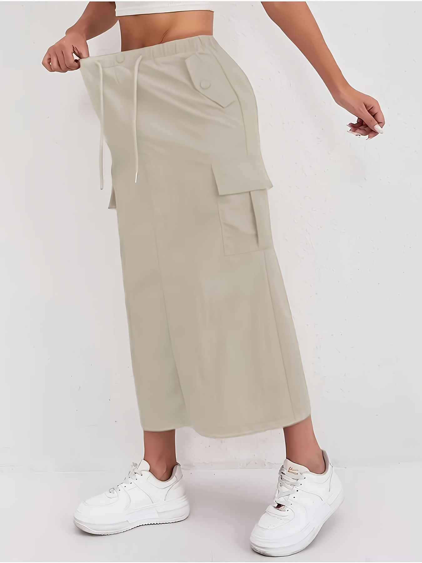 送料/関税込 ●KHAKIPOINT● Tuck Skirt Pants Khaki Point Tuck Skirt on Bunjang Global Site.
