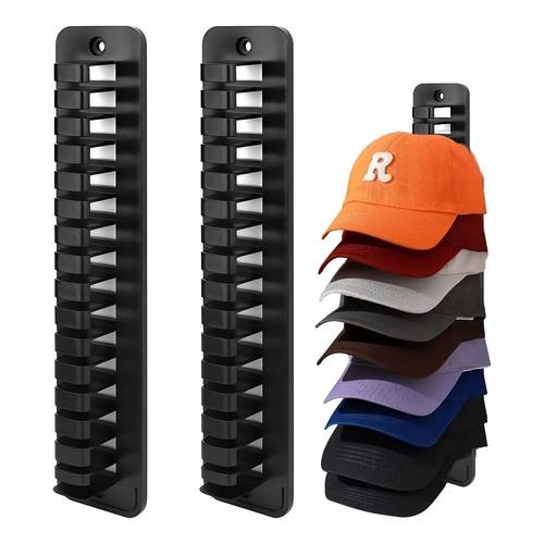 1 2pcs multifunctional wall mounted hat rack 16 tops super large capacity nail free screw double installation does not damage walls wardrobe bedroom room travel universal space saving three dimensional storage artifact mothers day gift