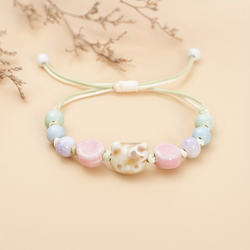 Women's Ceramic Braided Bracelet Adjustable Unique Creative Gift